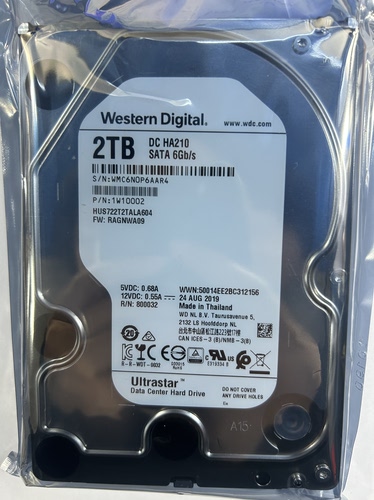 2T企业级HC210西数机械硬盘