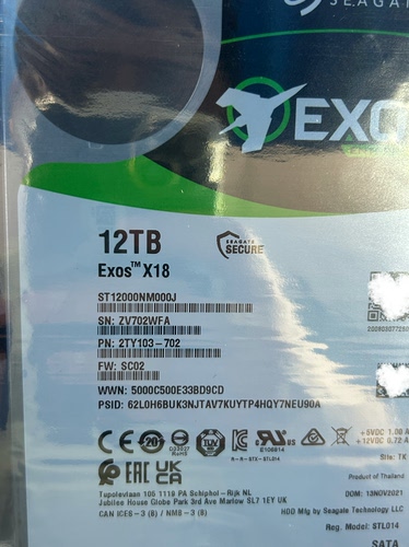 希捷12T银河硬盘ST12000NM000J 企业级机械硬盘12TB X18监控NAS盘