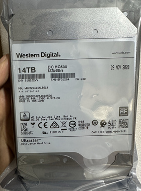 西数14T监控硬盘WUH721414ALE6L4 ALE6L0企业级机械硬盘14T HC530