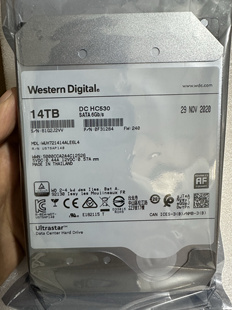 西数14T监控硬盘WUH721414ALE6L4 ALE6L0企业级机械硬盘14T HC530