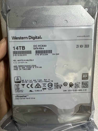 西数14T监控硬盘WUH721414ALE6L4 ALE6L0企业级机械硬盘14T HC530