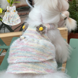 宠物裙子泰迪比熊博美可牵引狗狗衣服贵宾小型犬猫咪可爱公主裙