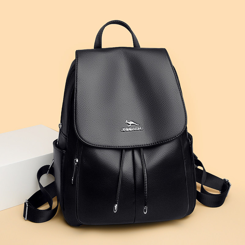 大牌真皮双肩包女2026新款时尚旅游女式背包旅行休闲大容量牛皮包