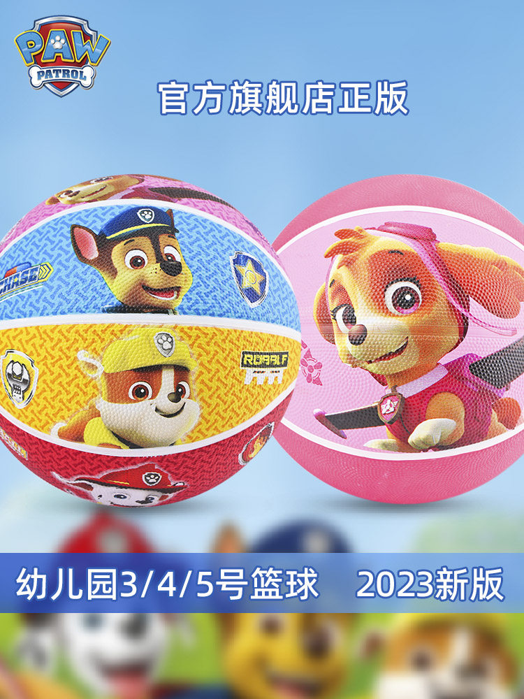 汪汪队小皮球儿童篮球3号5号宝宝拍拍球小孩球类玩具幼儿园专用图片