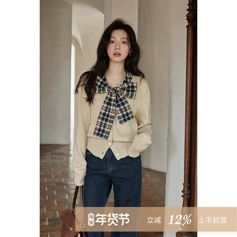 夕蒙2025新款秋韩系时尚上衣洋气设计感小众慵懒小个子毛衣针织衫,女装/女士精品,毛针织衫,淘宝优惠券,粉丝福利购,淘宝优惠卷