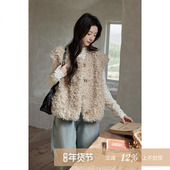夕蒙2025新款 冬季 巨好看小个子独特绝美高级小众漂亮毛绒马甲外套