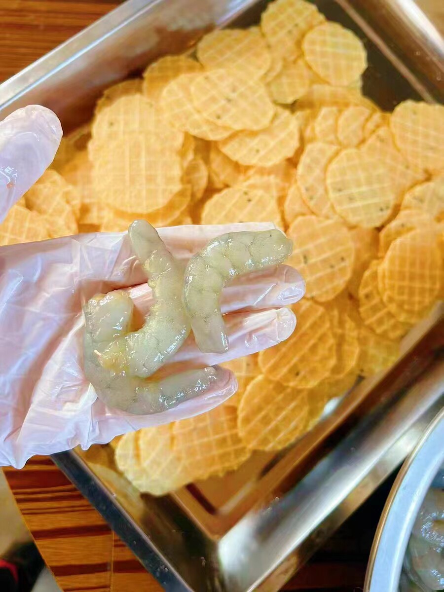 长岛手工鲜虾片纯大虾肉制作酥香好吃现剥大虾肉3罐组合