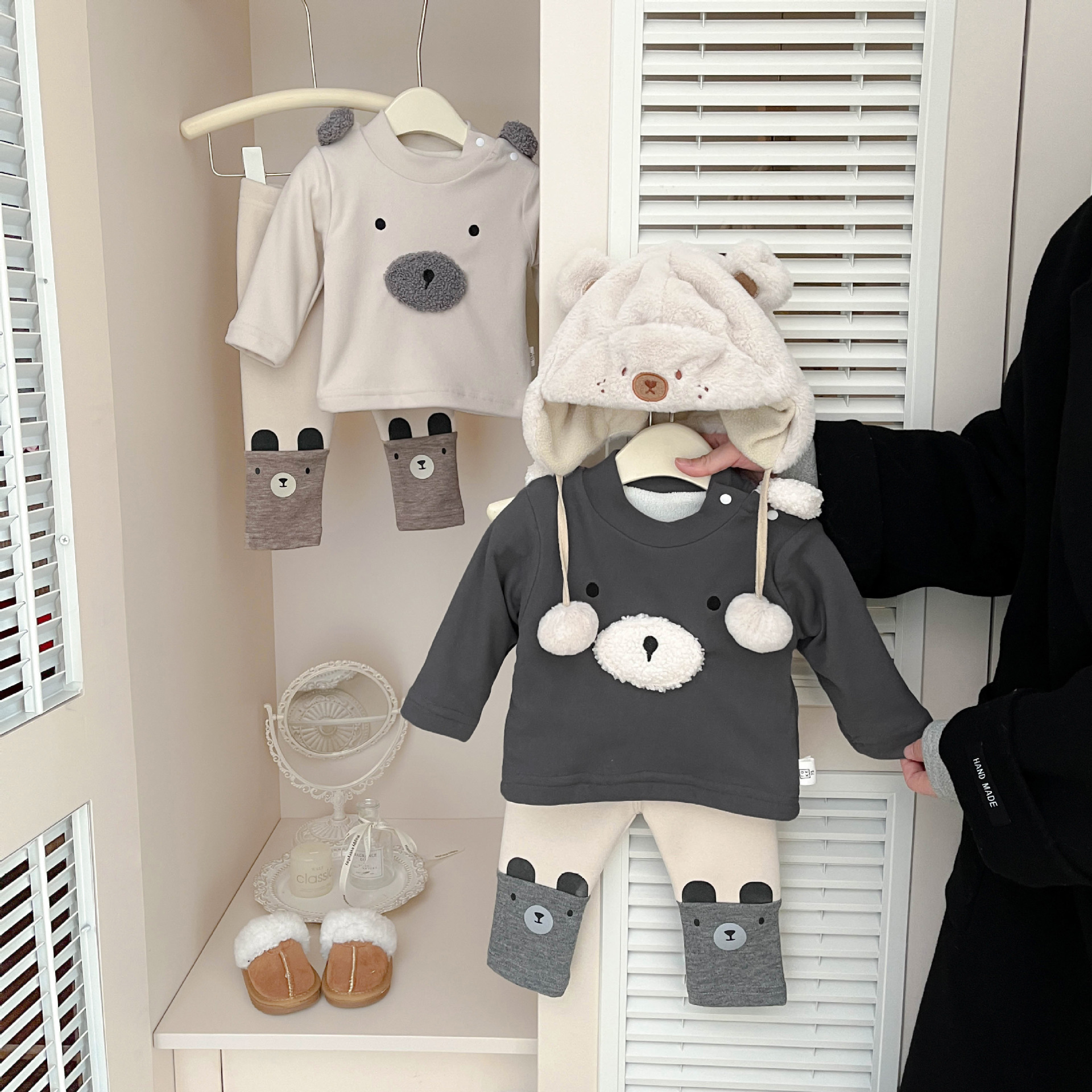 冬季婴儿衣服宝宝加绒加厚百搭