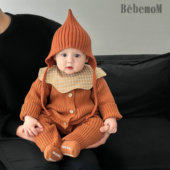 连体衣外出长爬服 栗子色针织毛衣男女宝长袖 春装 秋冬婴幼儿韩版