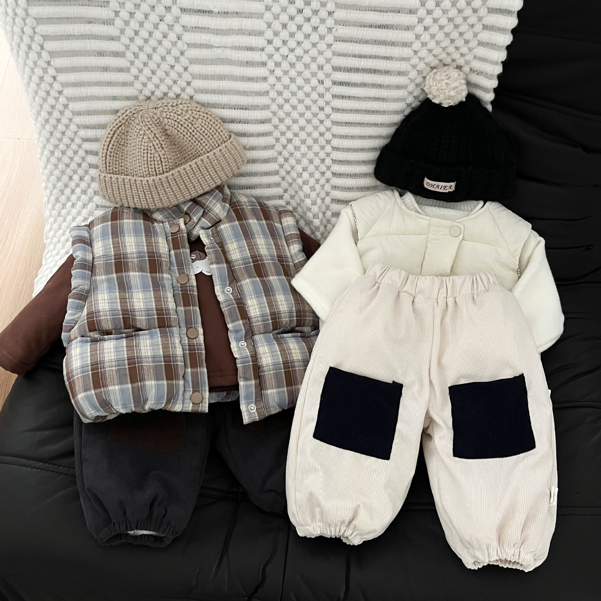 秋冬季男女宝宝加绒加厚裤子新款