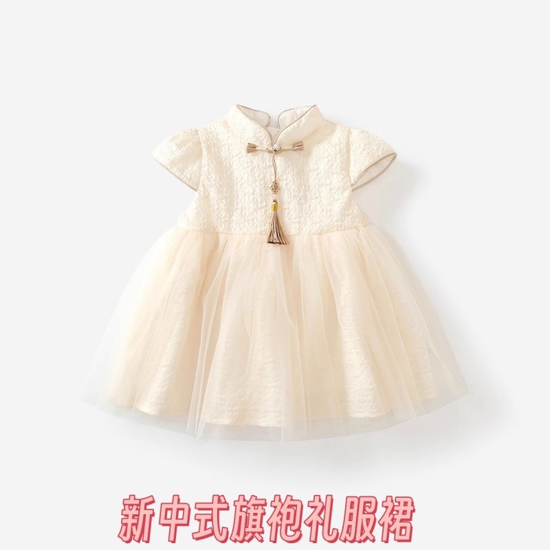 宝宝公主裙中式生日周岁婴儿礼服