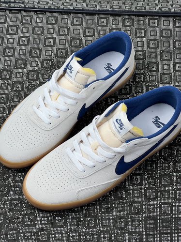 耐克 Nike Sb Heritage Vulc帆布麂皮 低帮板鞋 米白蓝CD5010-102