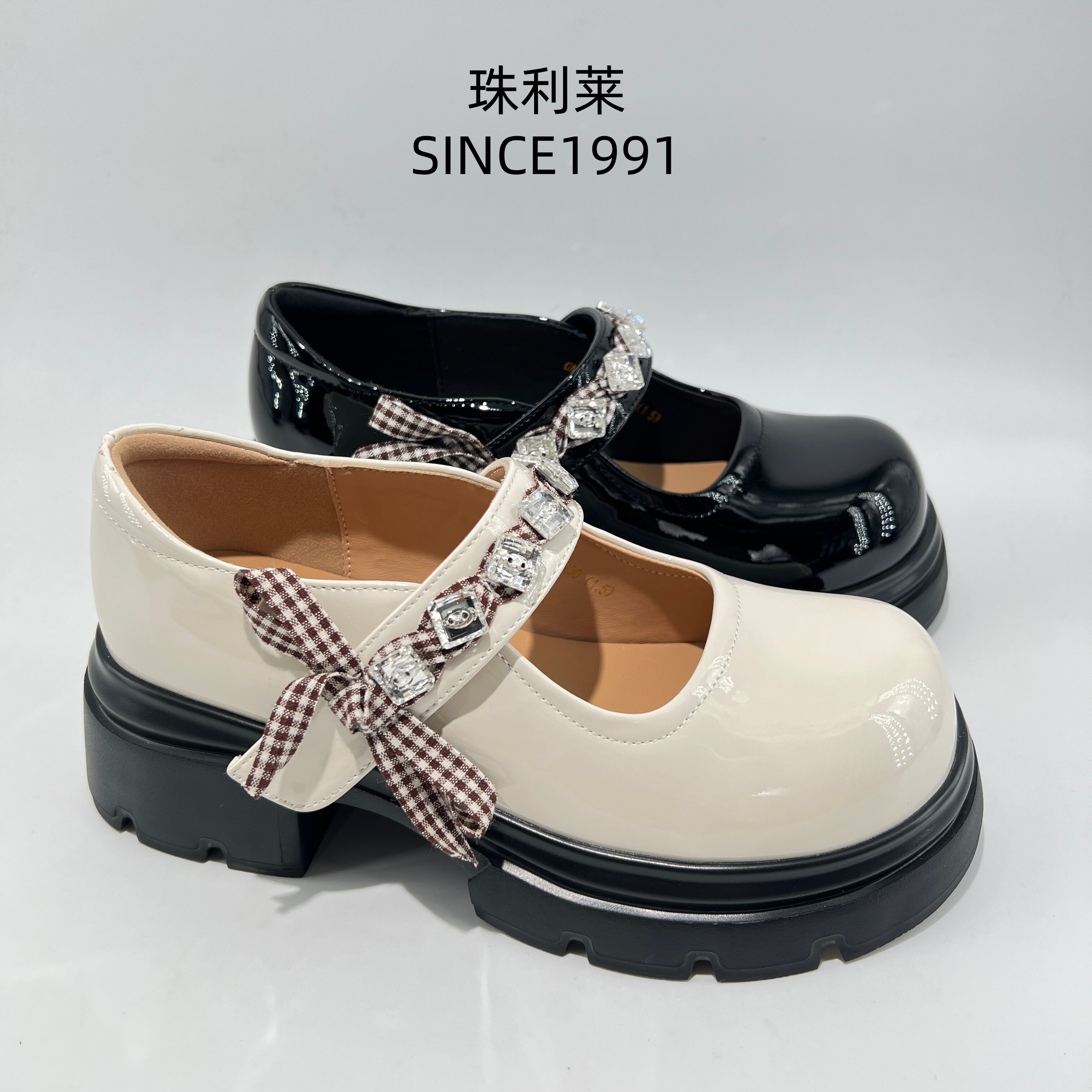 珠利莱学院风厚底增高玛丽珍鞋
