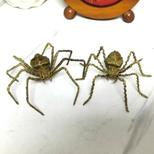 非遗棕编工艺品纯手工编织成品摆件家居装 饰品创意礼品小型蜘蛛