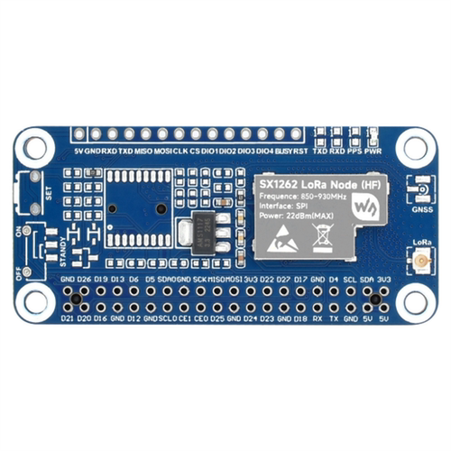 SX1262 LoRaWAN/GNSS HAT树莓派扩展板 吸盘天线GPS 板载L76K模组