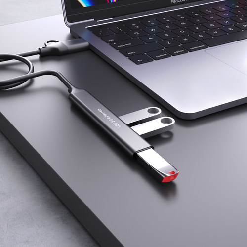 电脑手机typec四合二拓展外接键鼠U盘USB3.0HUB集线器ONTEN扩展坞