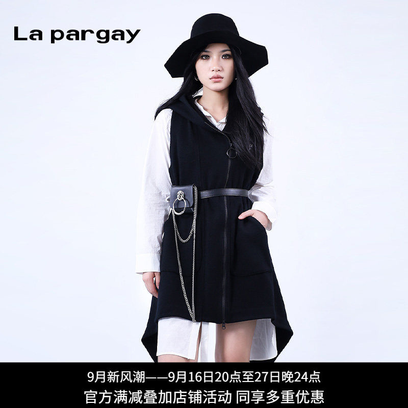 连帽中长款马甲lapargay
