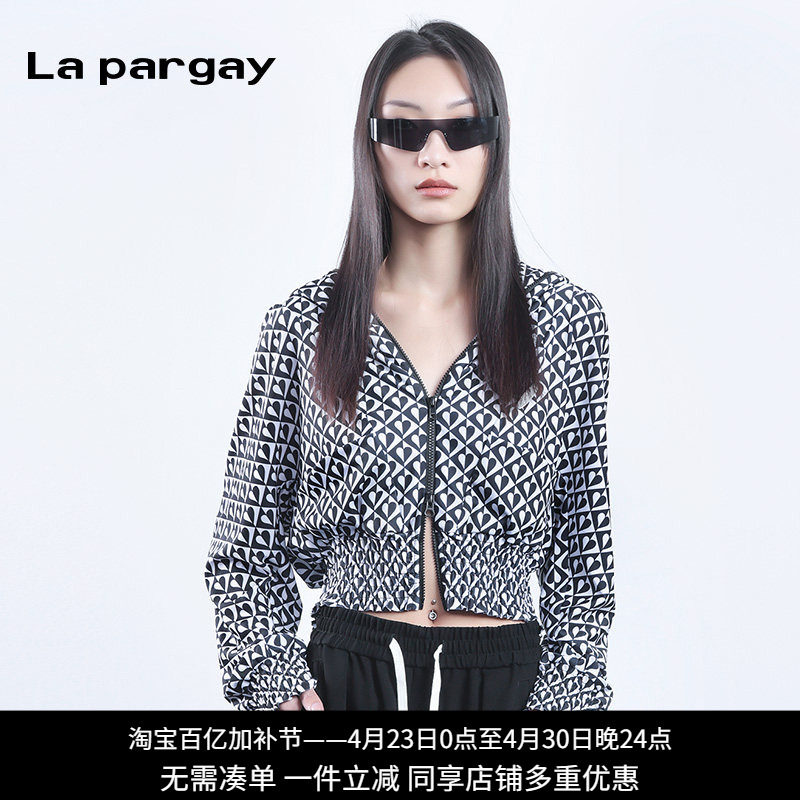纳帕佳La pargay2025夏上新个性印花拉链短外套女百搭休闲上衣