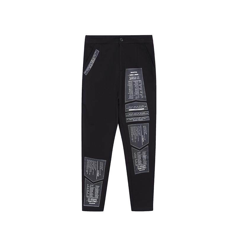 Lapargay纳帕佳2025新上款字母印花黑色长裤休闲裤子男女款哈伦裤,女装/女士精品,休闲裤,淘宝优惠券,粉丝福利购,淘宝优惠卷