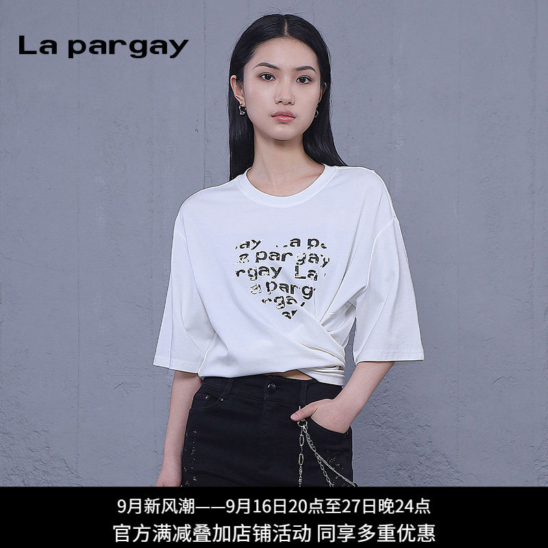 纳帕佳潮牌印花宽松短袖T恤女