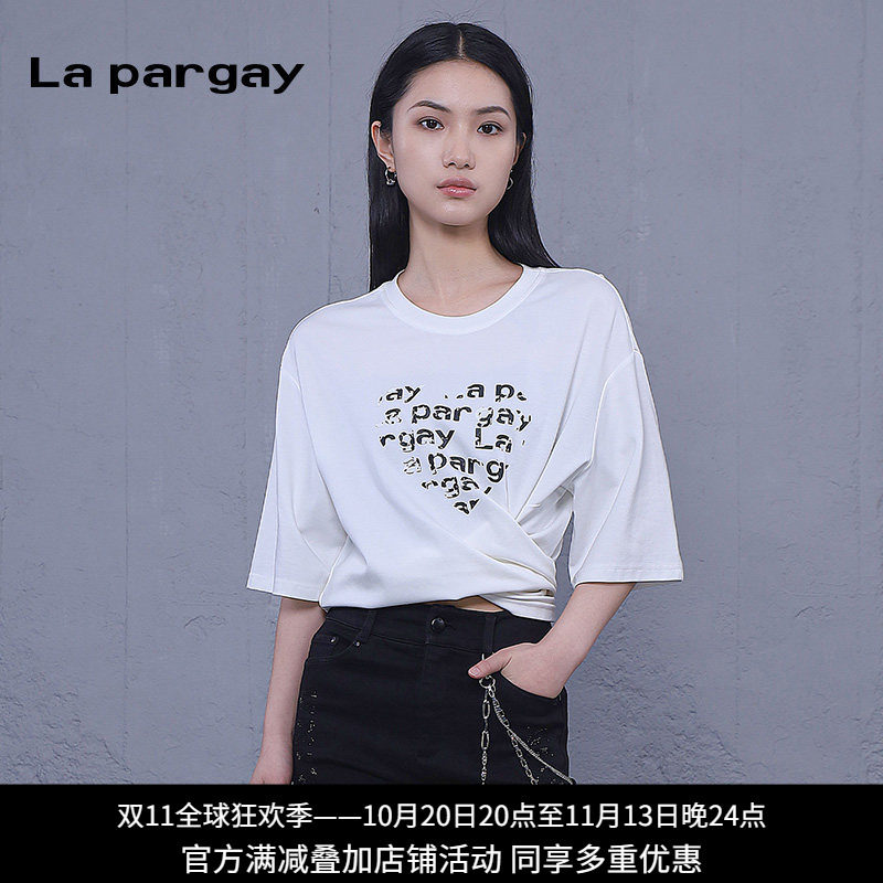 纳帕佳潮牌印花宽松短袖T恤女