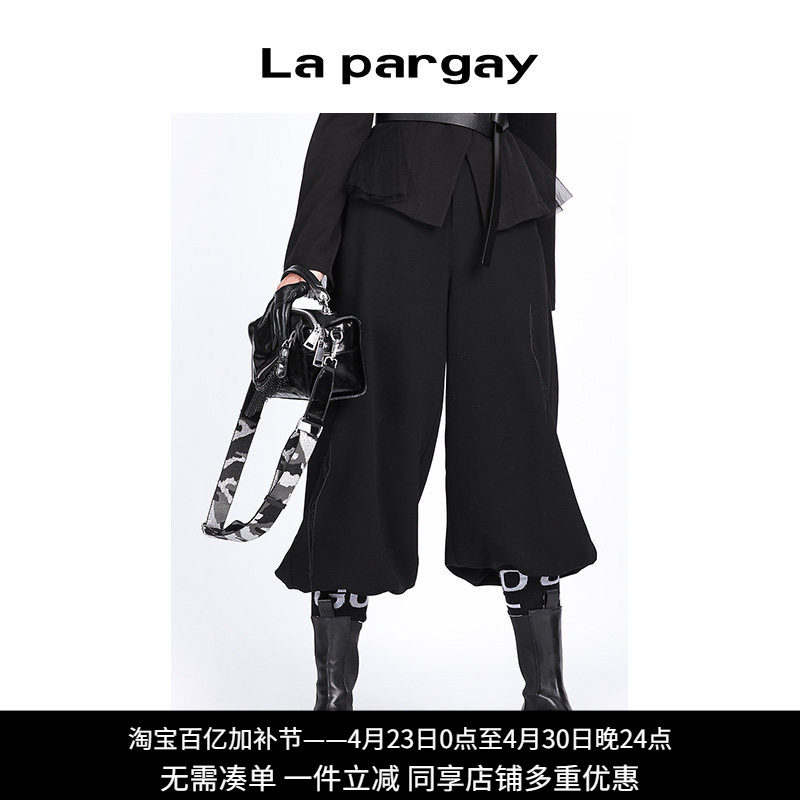 纳帕佳高腰长裤宽松休闲裤秋冬女式黑色休闲裤子有瑕疵介意慎买