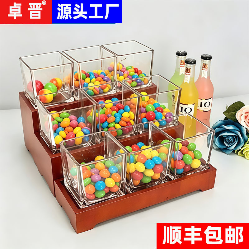 实木甜品台摆件展示架自助餐台寿司蛋糕点心架子木质冷餐茶歇摆台