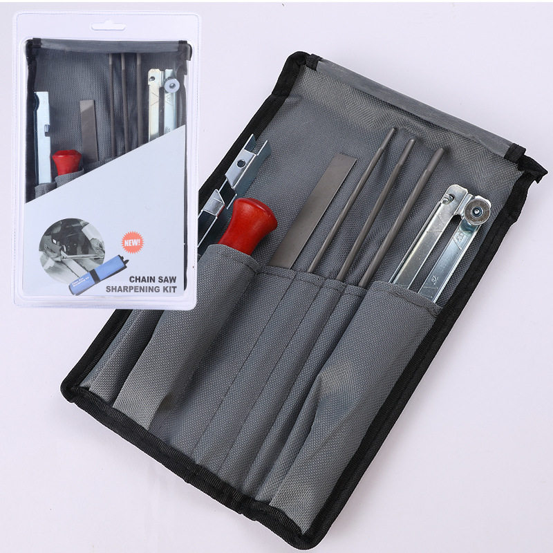 厂家直销油锯锉刀工具包轨道台深度尺米尔锉汽油链锯锉套装配件