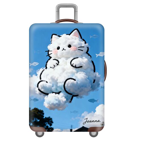 晴空云猫弹力箱套拉杆箱旅行旅游登机行李皮箱保护罩防尘袋子耐磨