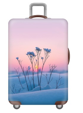 XB233蓝色花朵弹力箱套拉杆箱旅行旅游登机行李皮箱保护罩防尘袋