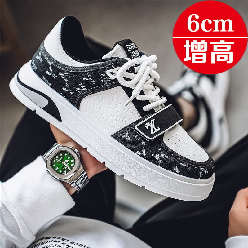 内增高板鞋男士新款潮鞋子小众原创设计网红休闲运动鞋潮牌面包鞋,流行男鞋,休闲板鞋,淘宝优惠券,粉丝福利购,淘宝优惠卷