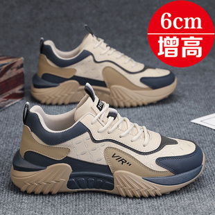 男鞋春季潮鞋透气内增高阿甘鞋夏天网眼运动鞋原宿百搭学生休闲鞋