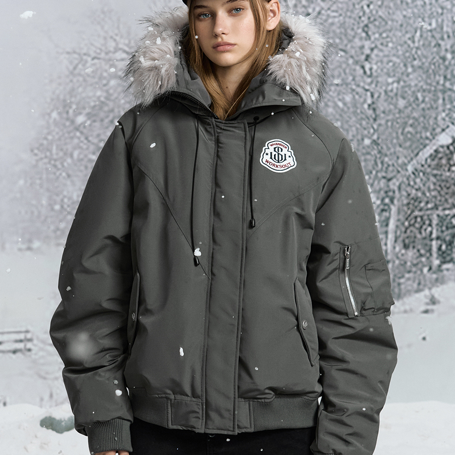 黄子弘凡同款加厚宽松连帽棉服