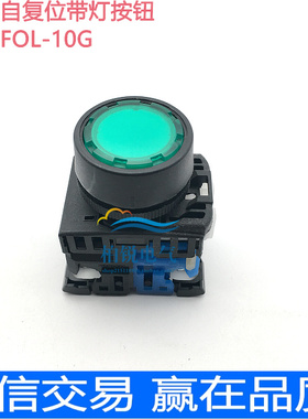 代替富士 平钮 带灯 自复位 按钮开关AR22FOL-10E3G/R/Y/S/W11E3G