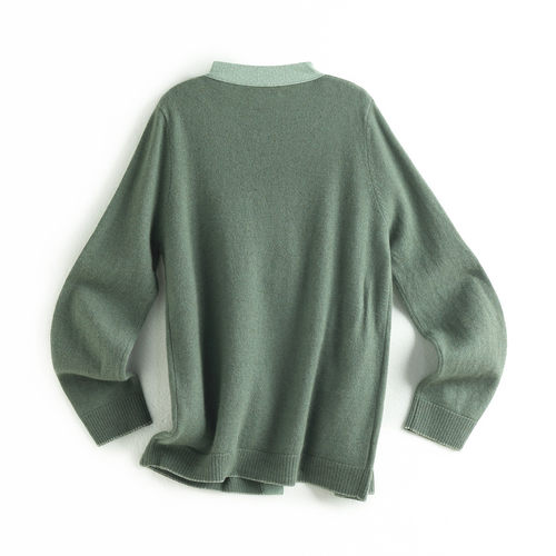 【然姐】PALUOPO/帕罗山羊绒圆领假两件女衫ET21839R-A1