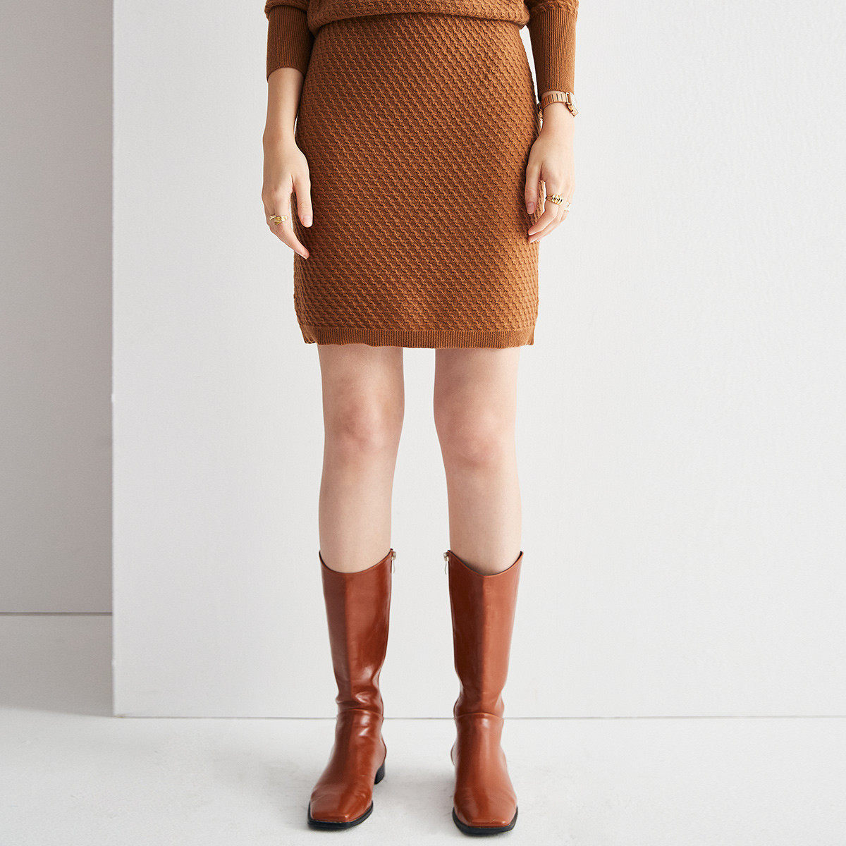 PALUOPO/帕罗山羊绒女半裙E21921-A1