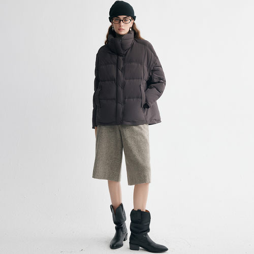 PALUOPO/帕罗秋冬新款立领方格百搭舒适保暖羽绒服ET250319D