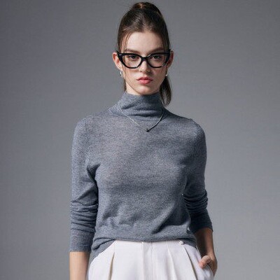 PALUOPO/帕罗秋冬高领简约百搭打底针织羊毛衫ET23191Y