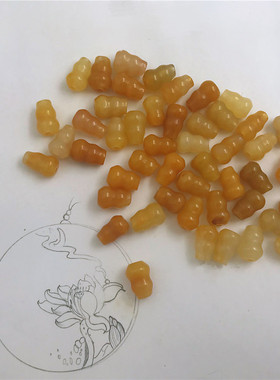 diy天然葫芦散件老黄玉