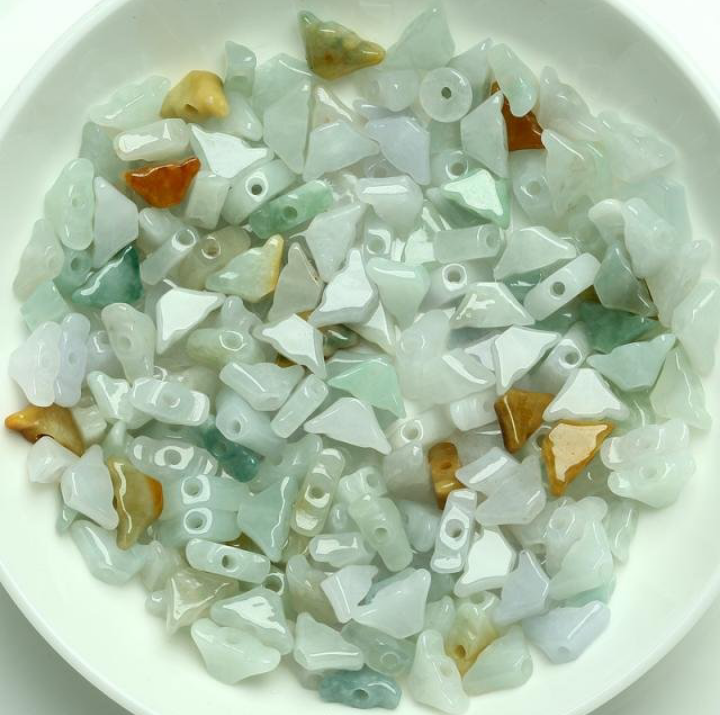 diy天然翡翠元宝手链散珠