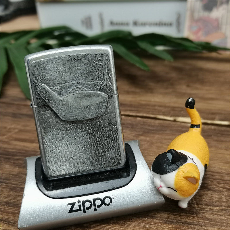 05年二手惊喜贴章高尔夫zippo打火机正品美国原装进口煤油防风