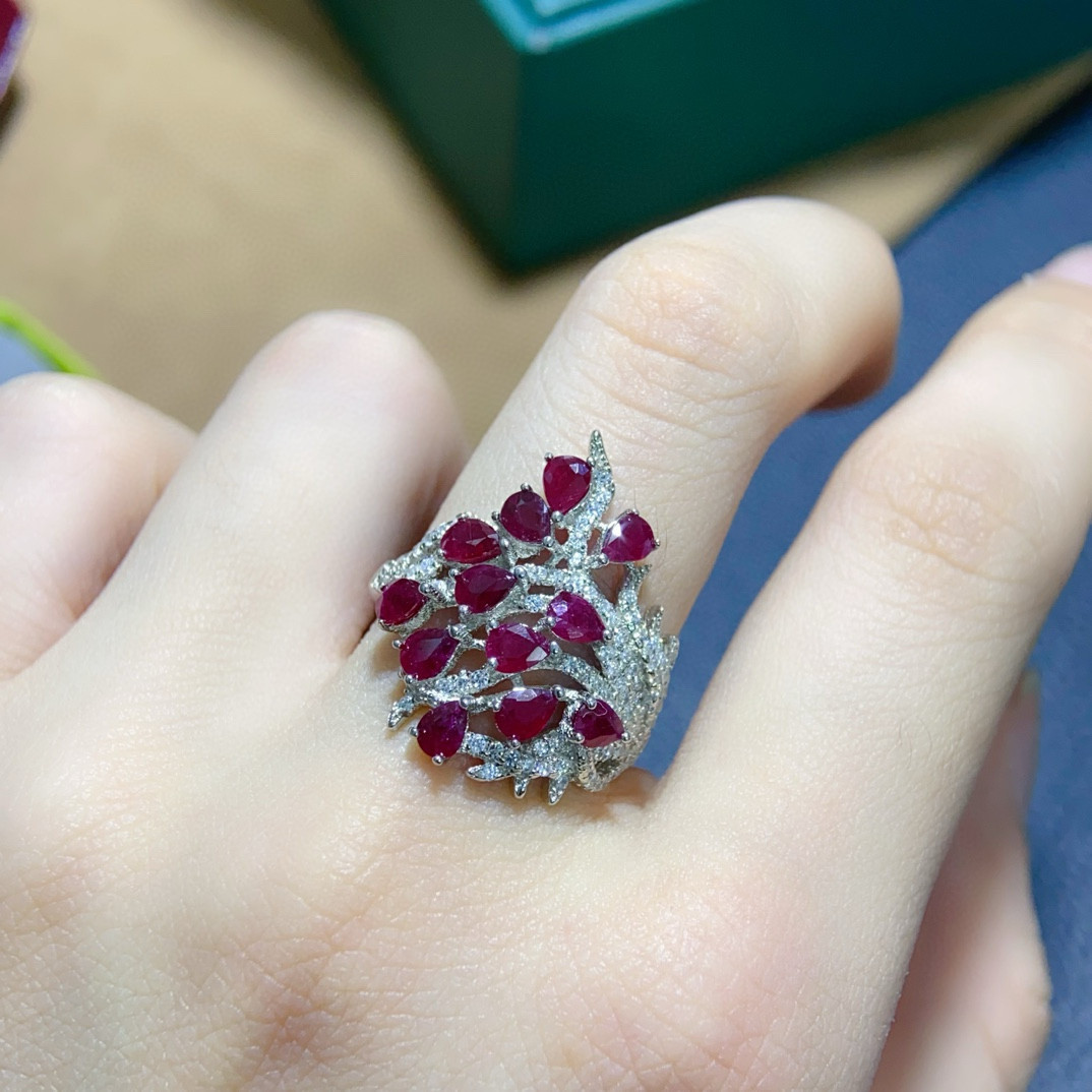 天然鸽血红红宝石戒指保真支持全球复检母亲节送妈妈礼物女友礼物