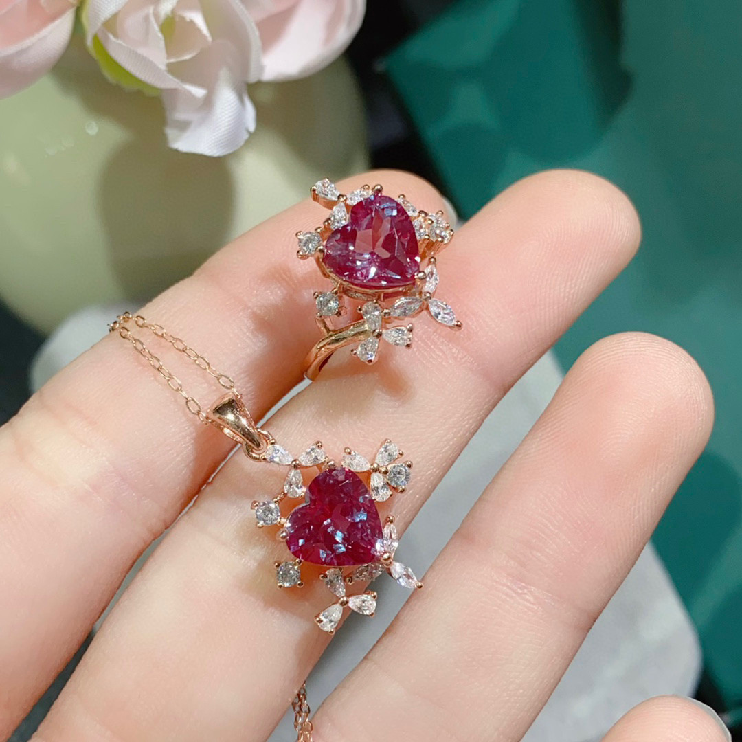 时尚豪华戒指吊坠镶嵌亚历山大 s925纯银镀18K金镶嵌活口可调节