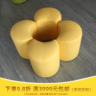 50高换鞋凳矮凳墩子沙发凳凳子家用脚凳花瓣小凳梅花组合小沙发