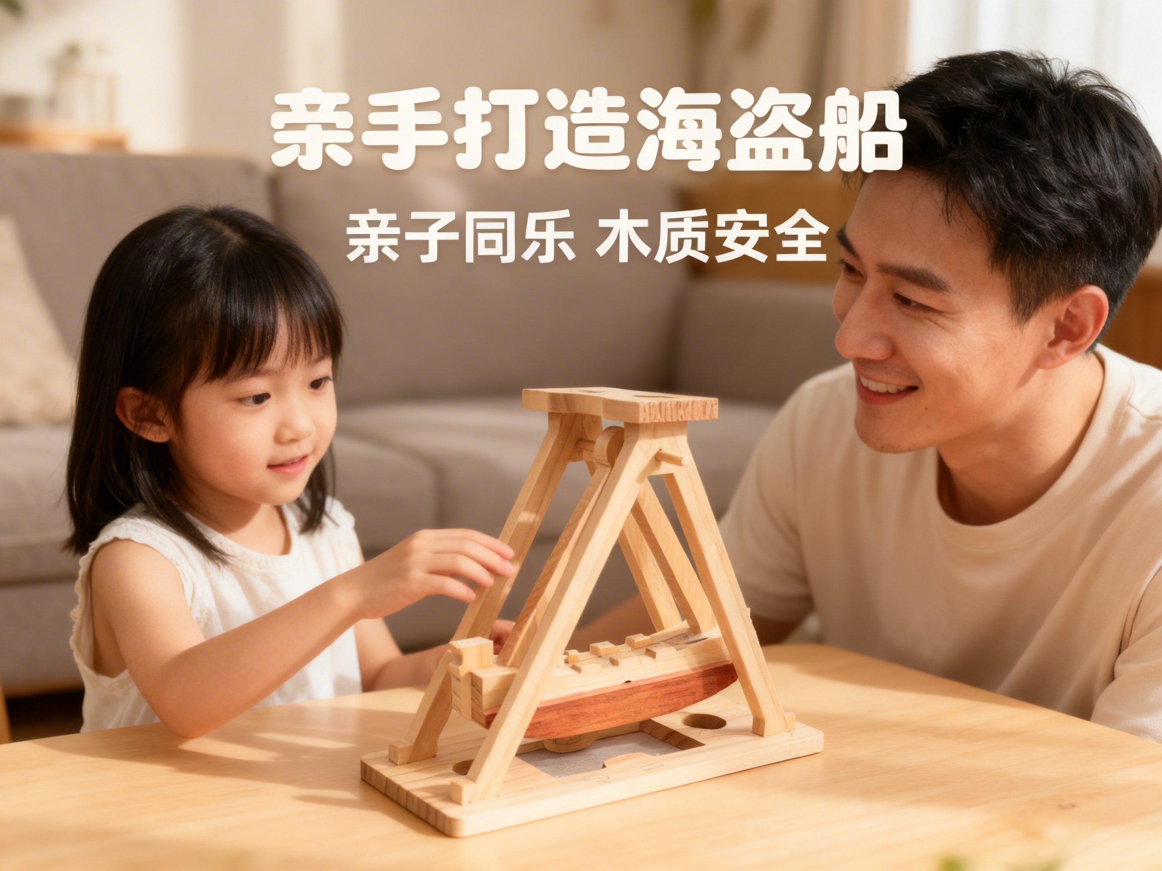 海盗船模型趣味木玩劳技木工DIY材料包儿童教具全榫卯结构DIY材料