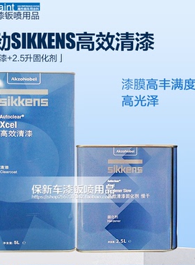 新劲高效清漆高浓汽车漆抗划痕4S店汽车修理厂进口光油xcel套装