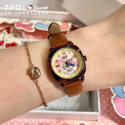HelloKitty凯蒂猫小学生手表儿童女孩初中生女童防水机械只看时间