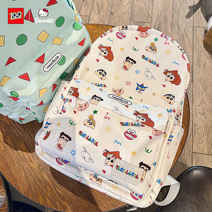 蜡笔小新联名书包ins小众 初中生女学生高颜值大容量轻便双肩背包