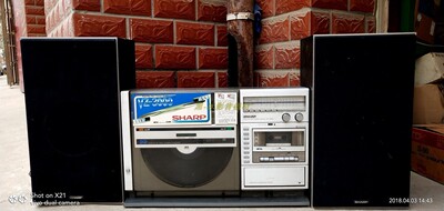 日本SHARP夏普黑胶唱片机三合一声宝电唱机VZ-3000X藏品级收录机