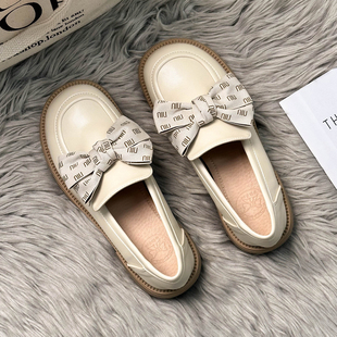 女2025新款 子 乐福鞋 女鞋 羊皮版 单鞋 配裙子 英伦风小皮鞋 春秋季